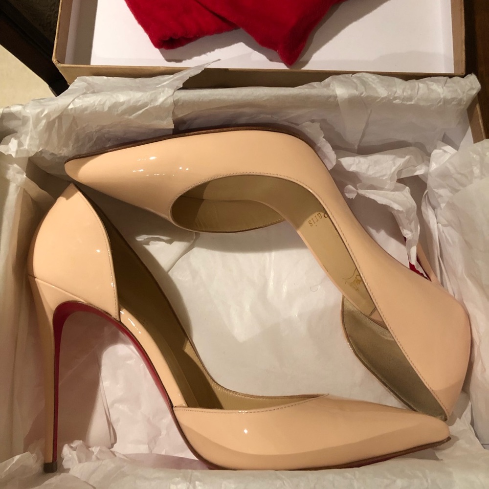 Christian Louboutin Iriza 100 Patent- Poudre